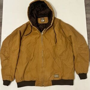 Coat CE Schmidt Hooded Jacket Adult 3XL Brown Canvas Workwear